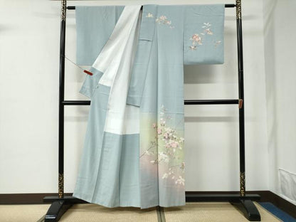 平和屋着物●訪問着　友禅　作家物　枝花文　暈し染め　小田急百貨店扱い　正絹　逸品　CABE2340yc