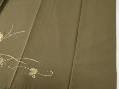 平和屋着物●訪問着　竹屋町刺繍　雪輪鶴南天花文　金彩　正絹　逸品　CABE2348yc