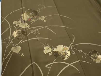 平和屋着物●訪問着　竹屋町刺繍　雪輪鶴南天花文　金彩　正絹　逸品　CABE2348yc