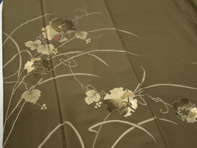 平和屋着物●訪問着　竹屋町刺繍　雪輪鶴南天花文　金彩　正絹　逸品　CABE2348yc