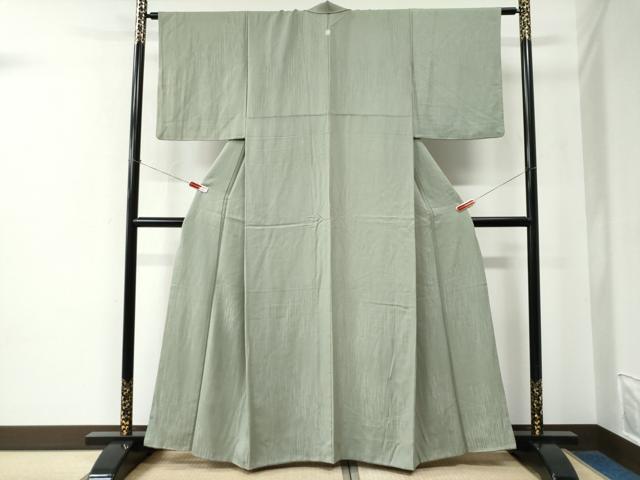平和屋着物●上質な色無地　枝葉文　柳茶色　正絹　逸品　CABE2354yc