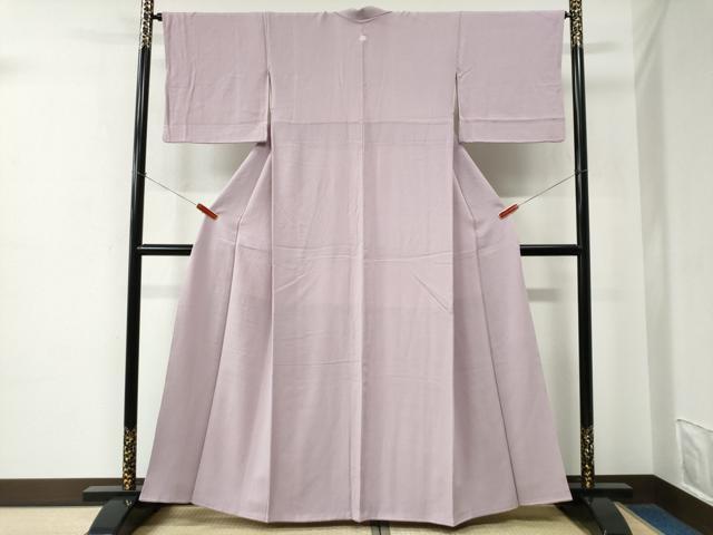 平和屋着物●上質な色無地　薄柿色　正絹　逸品　CABE2359yc