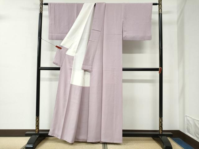平和屋着物●上質な色無地　薄柿色　正絹　逸品　CABE2359yc