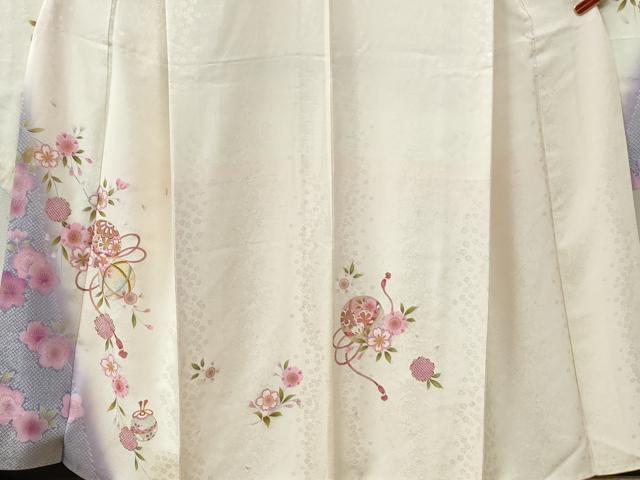 平和屋着物●豪華振袖　毬舞桜文　ラメ糸　暈し染め　金彩　正絹　逸品　CABE2360yc