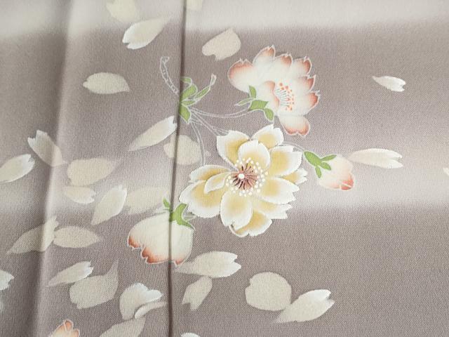 平和屋着物●訪問着　枝花文　暈し染め　正絹　逸品　未使用　CABE2363yc