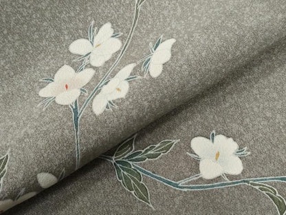 平和屋着物●京加賀友禅　百貫達雄　訪問着　枝花文　正絹　逸品　CABE2373yc
