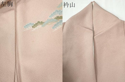 平和屋着物●訪問着　浜松飛鶴枝垂れ柳籬草花文　暈し染め　金銀彩　正絹　逸品　CABE2375yc