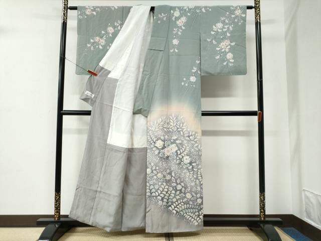 平和屋着物●越後十日町の一流染匠　桐屋・翠山工房　訪問着　辻が花　絞り　暈し染め　正絹　逸品　CABE2382yc