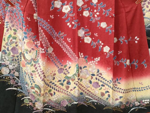 平和屋着物●豪華振袖　辻が花　絞り　暈し染め　金彩　正絹　逸品　CABE2388yc