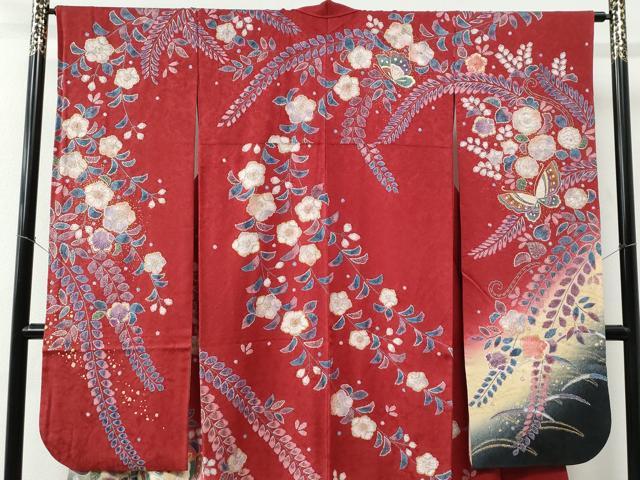 平和屋着物●豪華振袖　辻が花　絞り　暈し染め　金彩　正絹　逸品　CABE2388yc