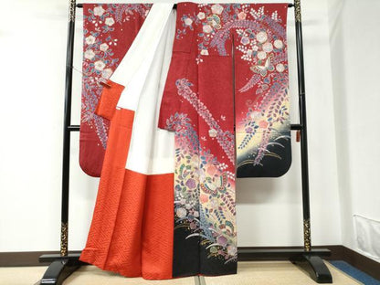 平和屋着物●豪華振袖　辻が花　絞り　暈し染め　金彩　正絹　逸品　CABE2388yc