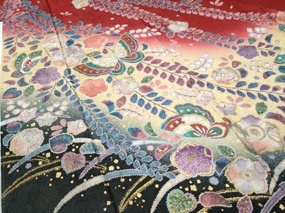 平和屋着物●豪華振袖　辻が花　絞り　暈し染め　金彩　正絹　逸品　CABE2388yc