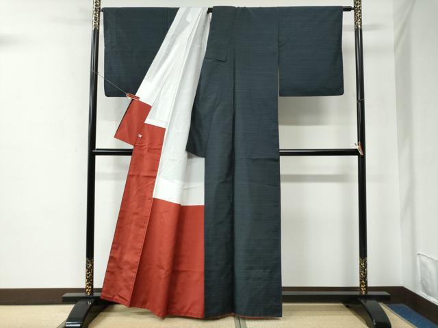 平和屋着物●本場大島紬　吉祥文　さが美扱い　正絹　逸品　CABE2394yc