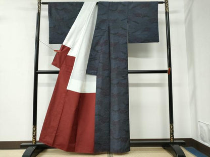 平和屋着物●本場大島紬　雲重ね吉祥文　正絹　逸品　CABE2395yc