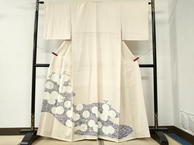 平和屋着物●豪華色留袖　刺繍　流水菊文　正絹　逸品　CABE2396yc