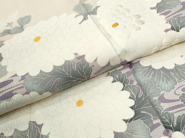 平和屋着物●豪華色留袖　刺繍　流水菊文　正絹　逸品　CABE2396yc