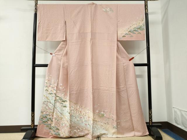 平和屋着物●訪問着　浜松吉祥草花文　暈し染め　金彩　正絹　逸品　CABE2398yc