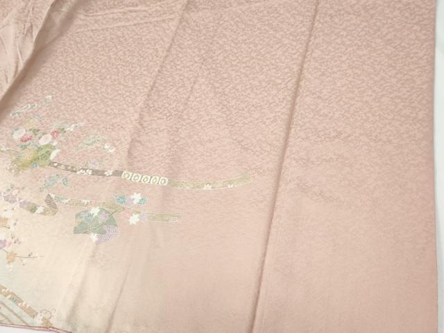 平和屋着物●訪問着　浜松吉祥草花文　暈し染め　金彩　正絹　逸品　CABE2398yc