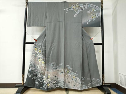 平和屋着物●訪問着　辻が花　暈し染め　金彩　正絹　逸品　CABE2399yc