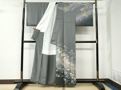 平和屋着物●訪問着　辻が花　暈し染め　金彩　正絹　逸品　CABE2399yc