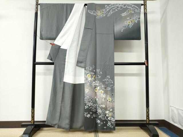 平和屋着物●訪問着　辻が花　暈し染め　金彩　正絹　逸品　CABE2399yc