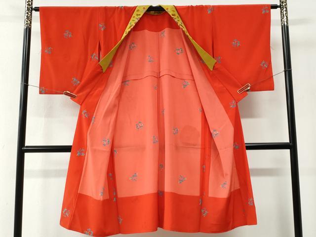 平和屋着物●長襦袢　無双仕立て　瓢箪　半衿刺繍　正絹　逸品　CABE2403yc