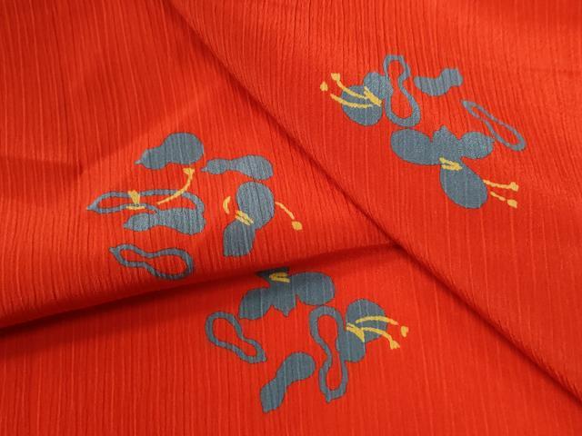 平和屋着物●長襦袢　無双仕立て　瓢箪　半衿刺繍　正絹　逸品　CABE2403yc