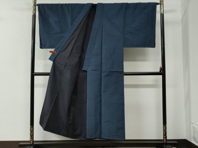 平和屋着物●男性　お召　アンサンブル　100亀甲　羽裏：虎　正絹　逸品　未使用　CABE2406yc