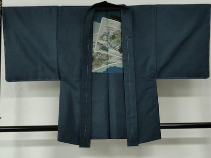 平和屋着物●男性　本場大島紬　アンサンブル　80亀甲　総詰め　正絹　逸品　未使用　CABE2409yc