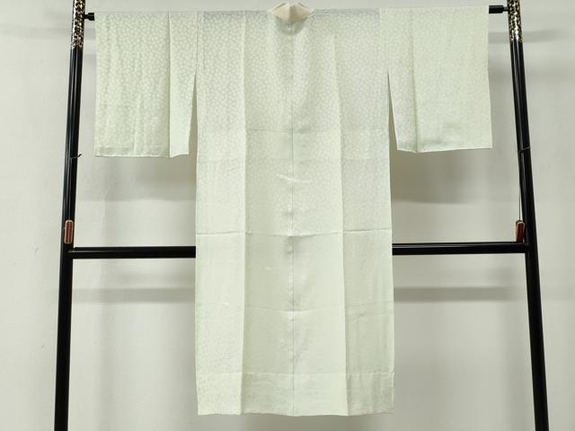 平和屋着物●長襦袢　無双仕立て　舞桜地紋　女郎花色　正絹　逸品　未使用　CABE2411yc 平和屋着物○長襦袢 無双仕立て 舞桜地紋 女郎花色 正絹 逸品 未使用