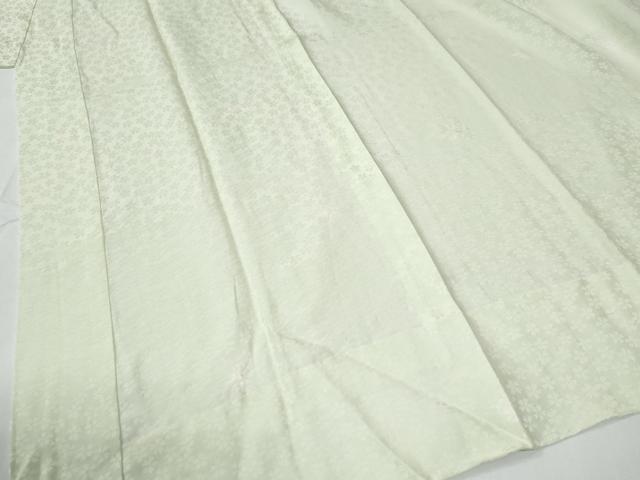 平和屋着物○長襦袢 無双仕立て 舞桜地紋 女郎花色 正絹 逸品 未使用