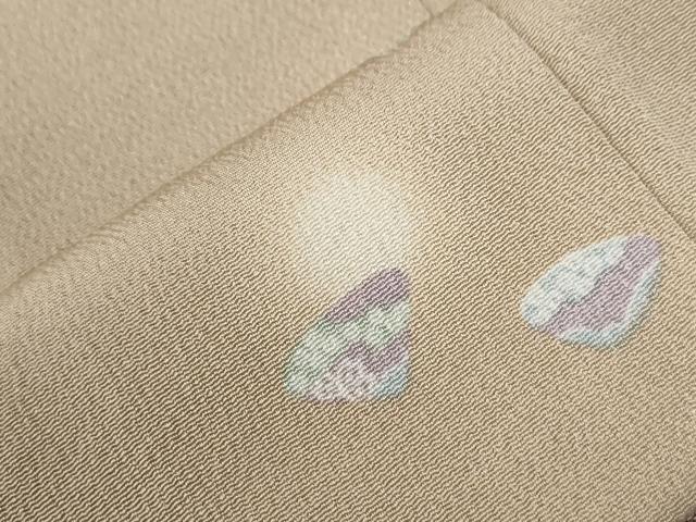 平和屋着物●上質な小紋　貝合わせ文　蛍暈し　鬼しぼ縮緬　正絹　逸品　CABE2415yc