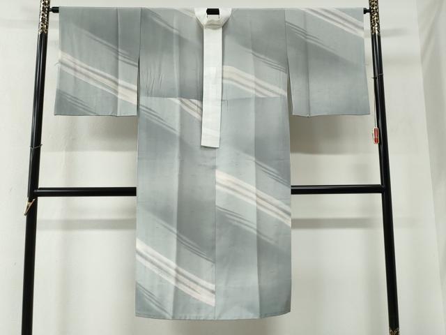 平和屋着物●長襦袢　無双仕立て　ぜんまい紬　霞文　正絹　逸品　CABE2422yc