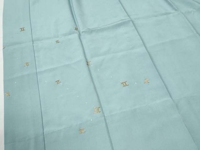 平和屋着物●長襦袢　無双仕立て　刺繍　幾何学文様　金糸　正絹　逸品　CABE2424yc 平和屋着物○長襦袢 無双仕立て 刺繍 幾何学文様 金糸 正絹 逸品