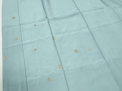 平和屋着物●長襦袢　無双仕立て　刺繍　幾何学文様　金糸　正絹　逸品　CABE2424yc