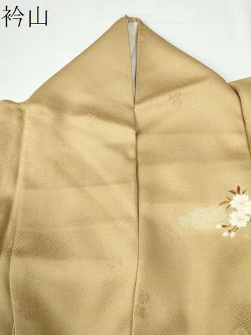 平和屋着物●訪問着　駒刺繍　遠山霞枝桜松文　金彩　正絹　逸品　CABE2425yc