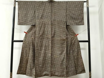 平和屋着物●本場大島紬　龍郷絣　正絹　逸品　CABE2427yc