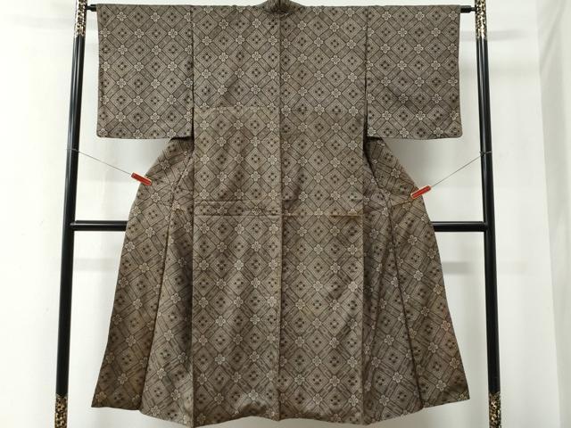 平和屋着物●本場大島紬　龍郷絣　正絹　逸品　CABE2427yc