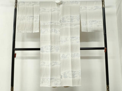 平和屋着物●長襦袢　単衣　鳥獣戯画　暈し染め　正絹　逸品　CABE2435yc