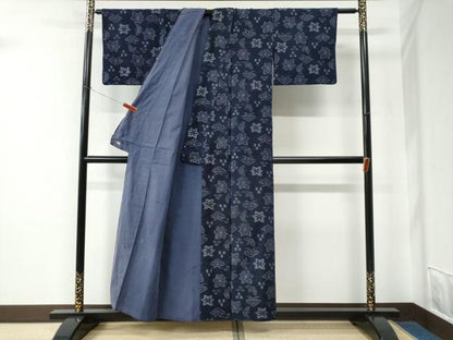 平和屋着物●久留米絣　楓　松　三越扱い　綿　逸品　CABE2437yc