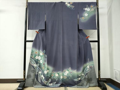 平和屋着物●螺鈿作家　藤本隆士　訪問着　辻が花　暈し染め　金彩　ロング丈　正絹　逸品　CABE2441yc