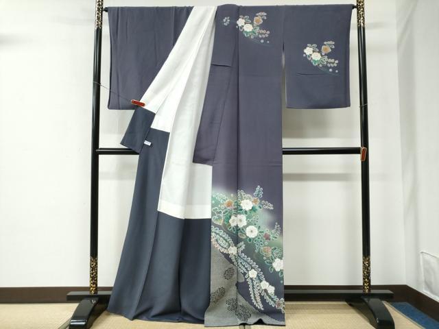 平和屋着物●螺鈿作家　藤本隆士　訪問着　辻が花　暈し染め　金彩　ロング丈　正絹　逸品　CABE2441yc