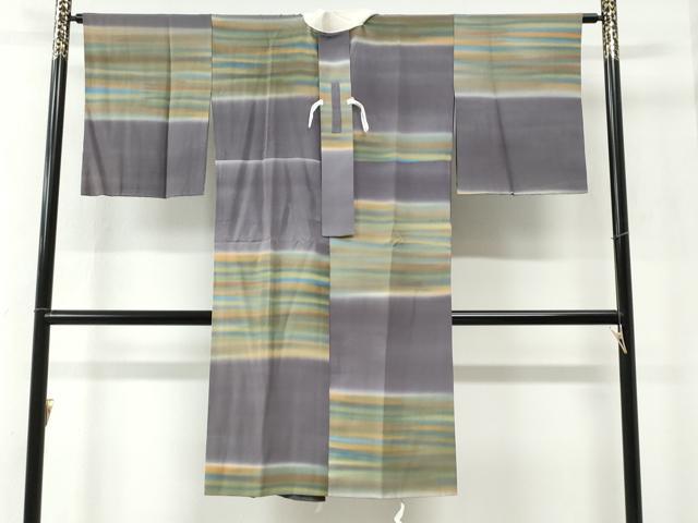 平和屋着物●長襦袢　無双仕立て　霞文　暈し染め　正絹　逸品　CABE2446yc