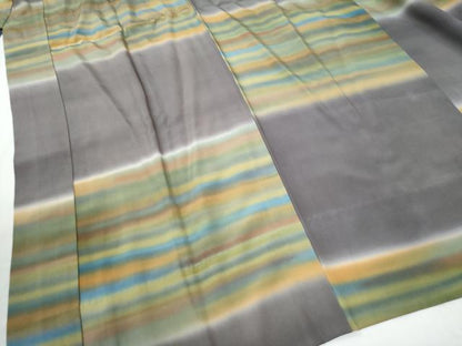平和屋着物●長襦袢　無双仕立て　霞文　暈し染め　正絹　逸品　CABE2446yc