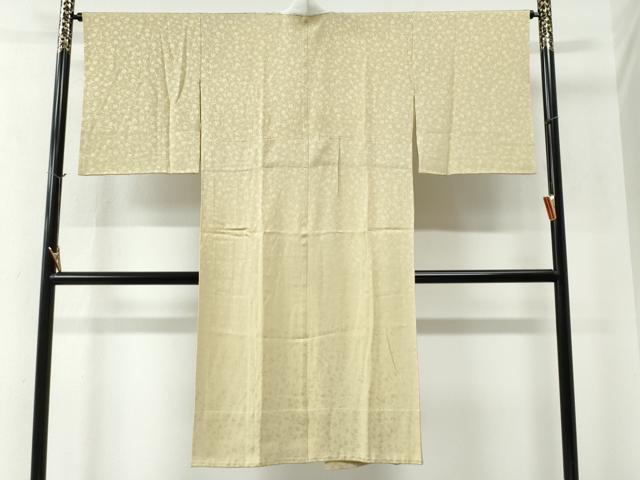 平和屋着物●長襦袢　無双仕立て　花唐草地紋　蒸栗色　正絹　逸品　CABE2450yc
