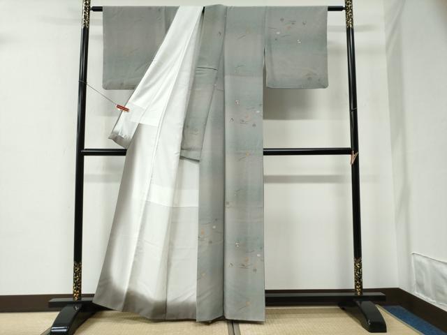 平和屋着物●洗える最高級着物　＜英＞はなぶさ謹製　小紋　吹き寄せ花文　暈し染め　CABE2453yc