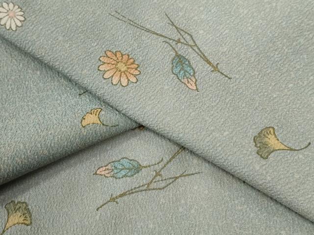 平和屋着物●洗える最高級着物　＜英＞はなぶさ謹製　小紋　吹き寄せ花文　暈し染め　CABE2453yc