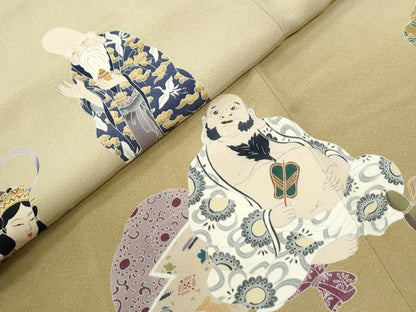 平和屋着物●京友禅工芸作家　小宮山彌一　色留袖　七福神　暈し染め　正絹　逸品　CABE2454yc