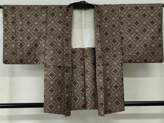 平和屋着物●アンティーク大島　本場大島紬　龍郷絣　アンサンブル　正絹　逸品　CABE2456yc