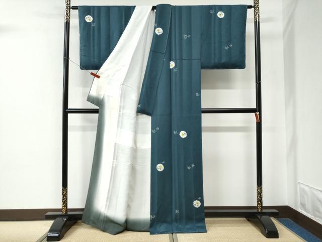 平和屋着物●上質な小紋　絞り　草花文　正絹　逸品　未使用　CABE2459yc